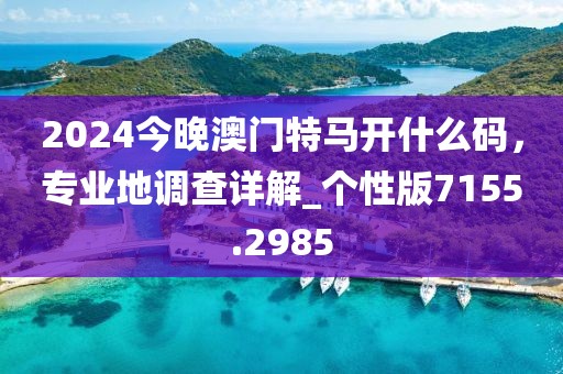2024今晚澳门特马开什么码，专业地调查详解_个性版7155.2985