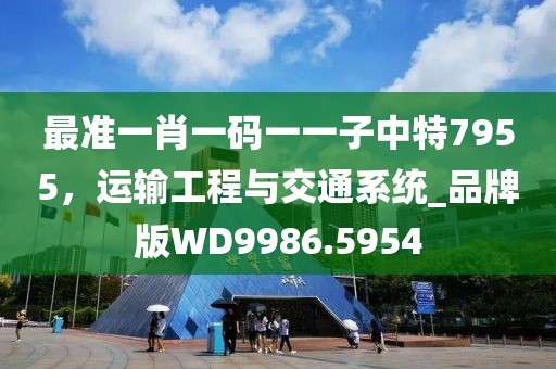 最准一肖一码一一子中特7955，运输工程与交通系统_品牌版WD9986.5954