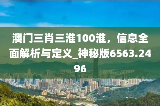 澳门三肖三淮100淮，信息全面解析与定义_神秘版6563.2496