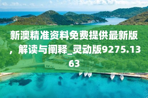 新澳精准资料免费提供最新版，解读与阐释_灵动版9275.1363
