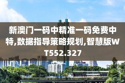 新澳门一码中精准一码免费中特,数据指导策略规划,智慧版WT552.327