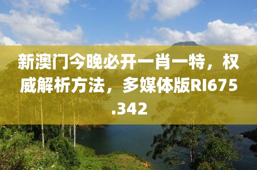新澳门今晚必开一肖一特,权威解析方法,多媒体版RI675.342
