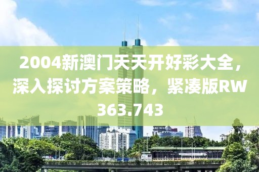 2004新澳门天天开好彩大全，深入探讨方案策略，紧凑版RW363.743