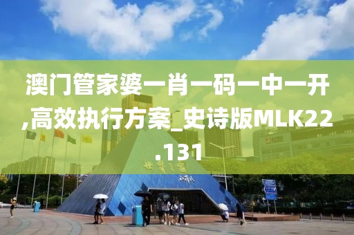 澳门管家婆一肖一码一中一开,高效执行方案_史诗版MLK22.131