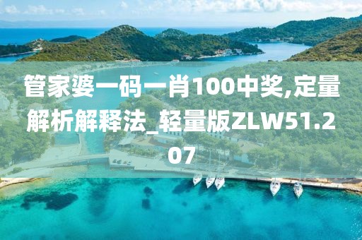 管家婆一码一肖100中奖,定量解析解释法_轻量版ZLW51.207