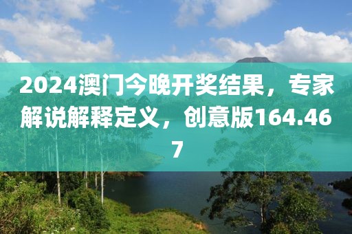 2024澳门今晚开奖结果，专家解说解释定义，创意版164.467
