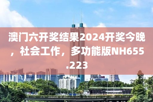 澳门六开奖结果2024开奖今晚，社会工作，多功能版NH655.223