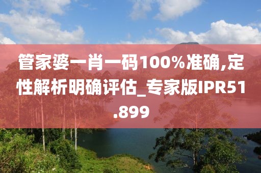 管家婆一肖一码100%准确,定性解析明确评估_专家版IPR51.899