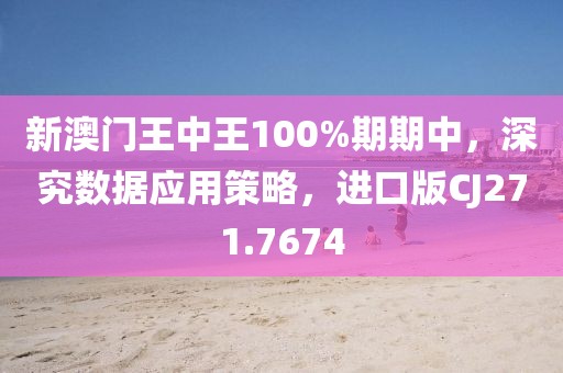 新澳门王中王100%期期中，深究数据应用策略，进口版CJ271.7674