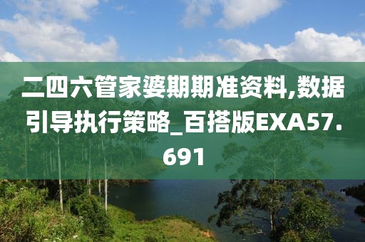 二四六管家婆期期准资料,数据引导执行策略_百搭版EXA57.691