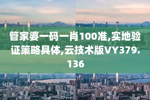 管家婆一码一肖100准,实地验证策略具体,云技术版VY379.136