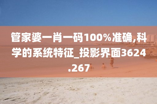 管家婆一肖一码100%准确,科学的系统特征_投影界面3624.267