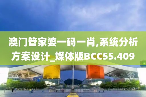 澳门管家婆一码一肖,系统分析方案设计_媒体版BCC55.409