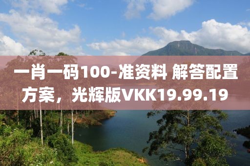 一肖一码100-准资料 解答配置方案，光辉版VKK19.99.19