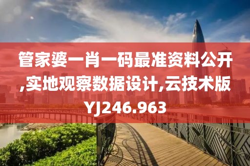 管家婆一肖一码最准资料公开,实地观察数据设计,云技术版YJ246.963