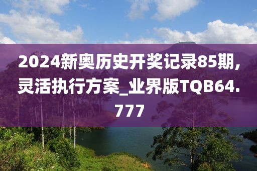 2024新奥历史开奖记录85期,灵活执行方案_业界版TQB64.777