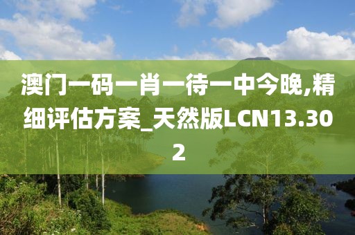 澳门一码一肖一待一中今晚,精细评估方案_天然版LCN13.302