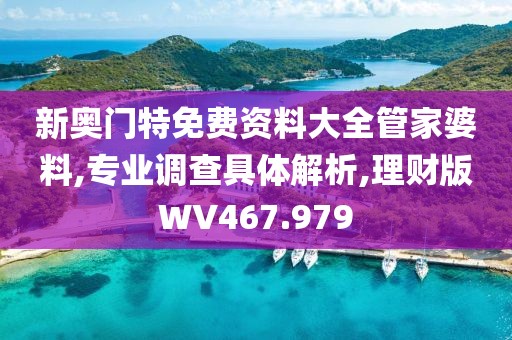 新奥门特免费资料大全管家婆料,专业调查具体解析,理财版WV467.979