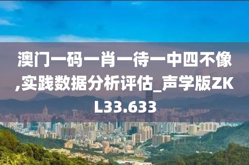 澳门一码一肖一待一中四不像,实践数据分析评估_声学版ZKL33.633