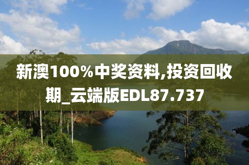 新澳100%中奖资料,投资回收期_云端版EDL87.737
