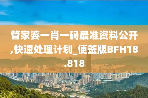 管家婆一肖一码最准资料公开,快速处理计划_便签版BFH18.818
