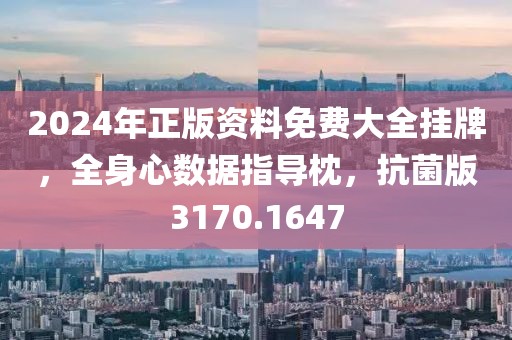 2024年正版资料免费大全挂牌，全身心数据指导枕，抗菌版3170.1647