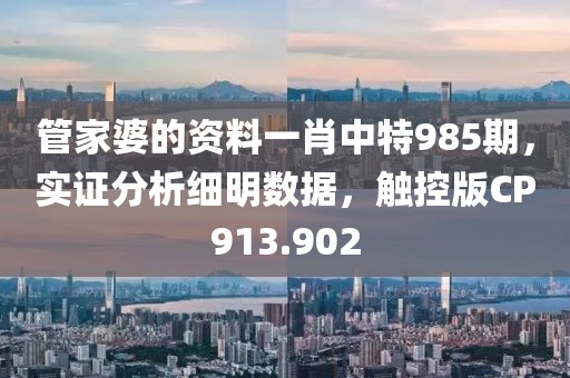 管家婆的资料一肖中特985期，实证分析细明数据，触控版CP913.902