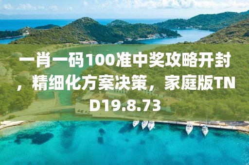 一肖一码100准中奖攻略开封，精细化方案决策，家庭版TND19.8.73