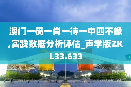 澳门一码一肖一待一中四不像,实践数据分析评估_声学版ZKL33.633