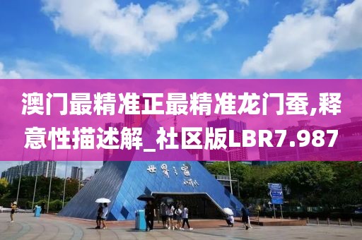澳门最精准正最精准龙门蚕,释意性描述解_社区版LBR7.987