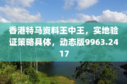 香港特马资料王中王，实地验证策略具体，动态版9963.2417