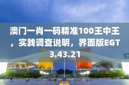 澳门一肖一码精准100王中王，实践调查说明，界面版EGT3.43.21