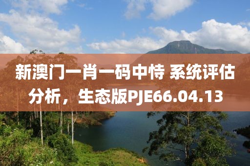 新澳门一肖一码中恃 系统评估分析,生态版PJE66.04.13