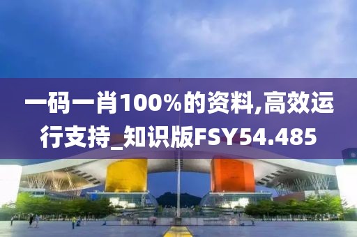 一码一肖100%的资料,高效运行支持_知识版FSY54.485