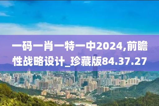 一码一肖一特一中2024,前瞻性战略设计_珍藏版84.37.27