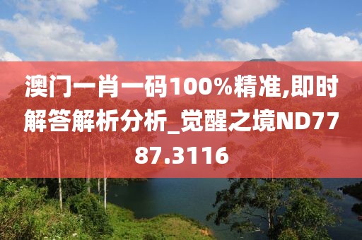 澳门一肖一码100%精准,即时解答解析分析_觉醒之境ND7787.3116