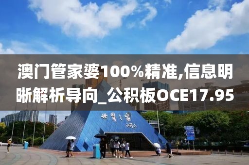 澳门管家婆100%精准,信息明晰解析导向_公积板OCE17.95