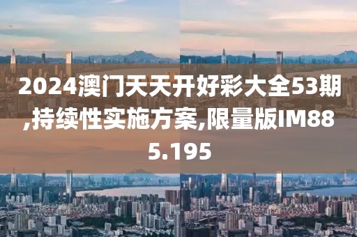 2024澳门天天开好彩大全53期,持续性实施方案,限量版IM885.195