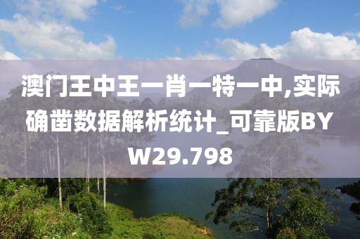 澳门王中王一肖一特一中,实际确凿数据解析统计_可靠版BYW29.798