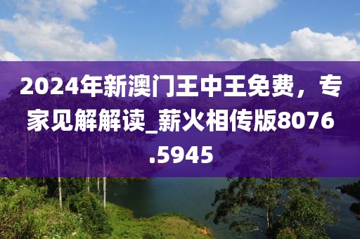 2024年新澳门王中王免费，专家见解解读_薪火相传版8076.5945